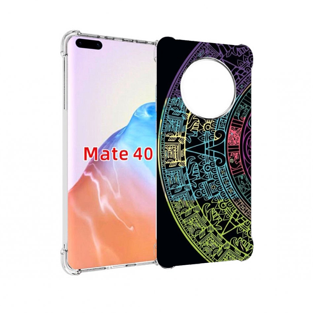 

Чехол MyPads Tocco для Huawei Mate 40 орнамент полукруга, Прозрачный, Tocco