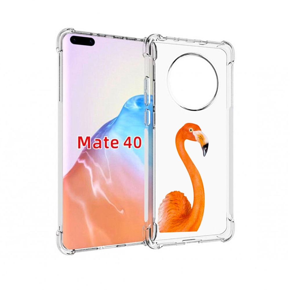 

Чехол MyPads Tocco для Huawei Mate 40 оранжевый-фламинго, Прозрачный, Tocco