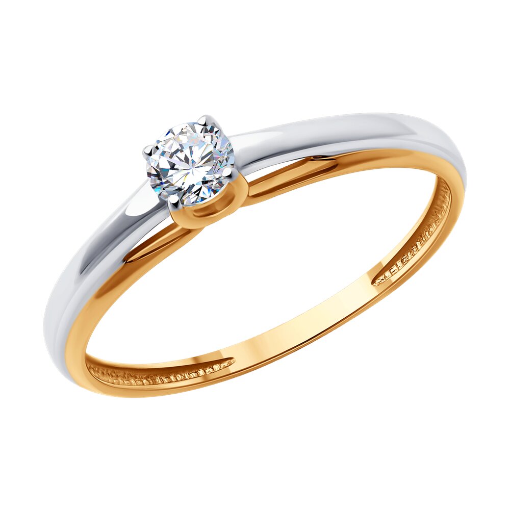 

Кольцо помолвочное из красного золота р. 17,5 Diamant 51-210-02456-1, бриллиант, 51-210-02456-1