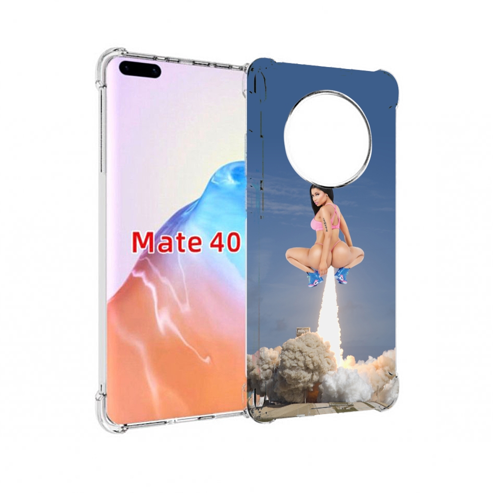 

Чехол MyPads Tocco для Huawei Mate 40 ники-минаж-ракета детский, Прозрачный, Tocco