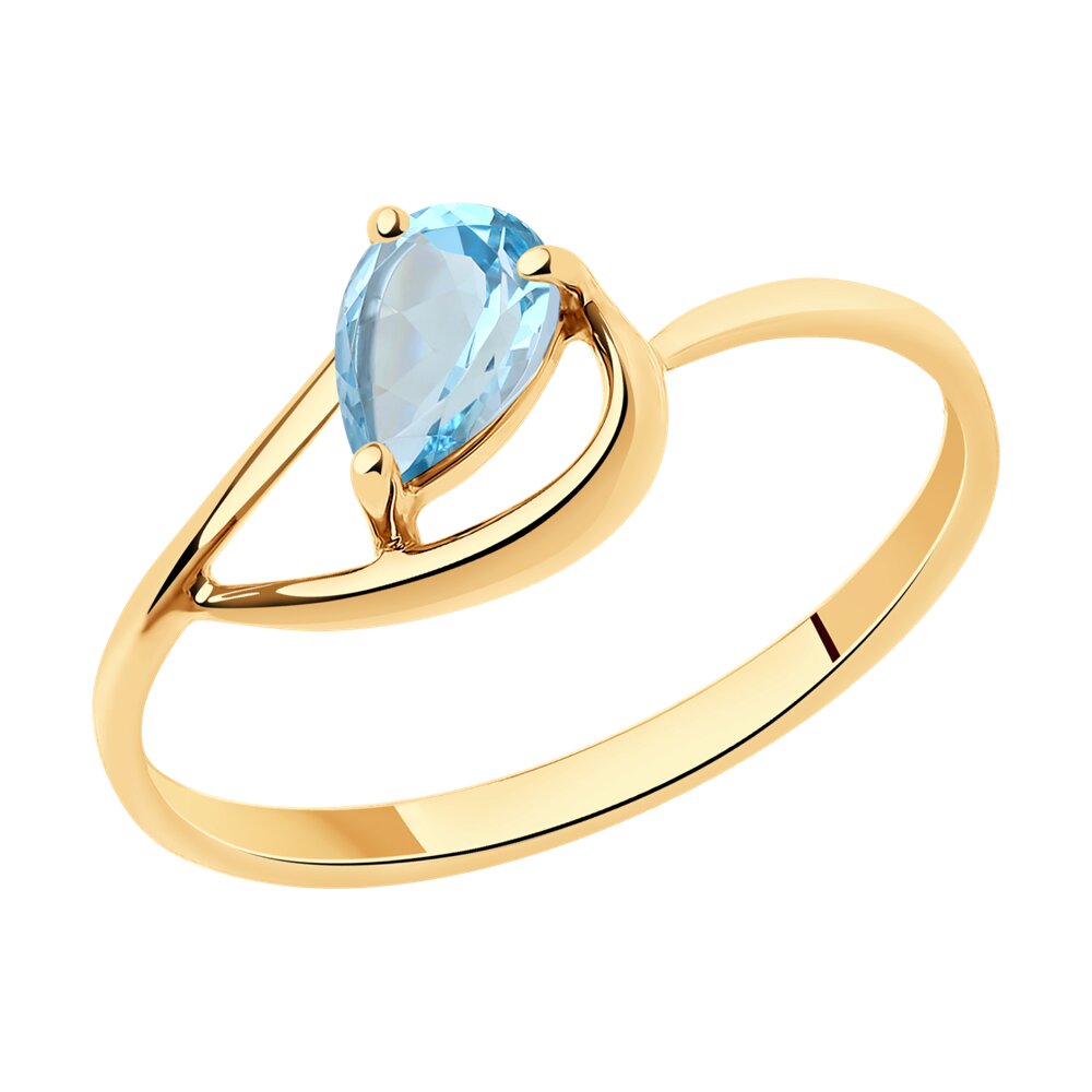 

Кольцо из золота р. 15,5 Diamant 51-310-00971-1, топаз, 51-310-00971-1
