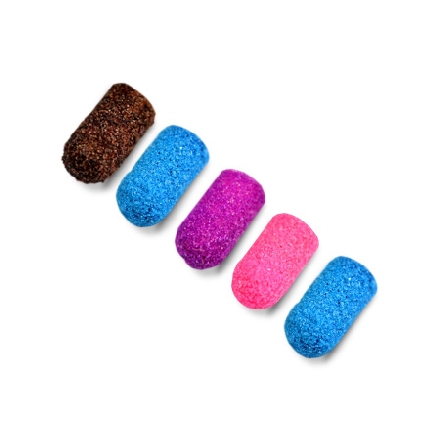

Колпачки песочные, Patrisa Nail, 5 мм, 120 грит, цветные