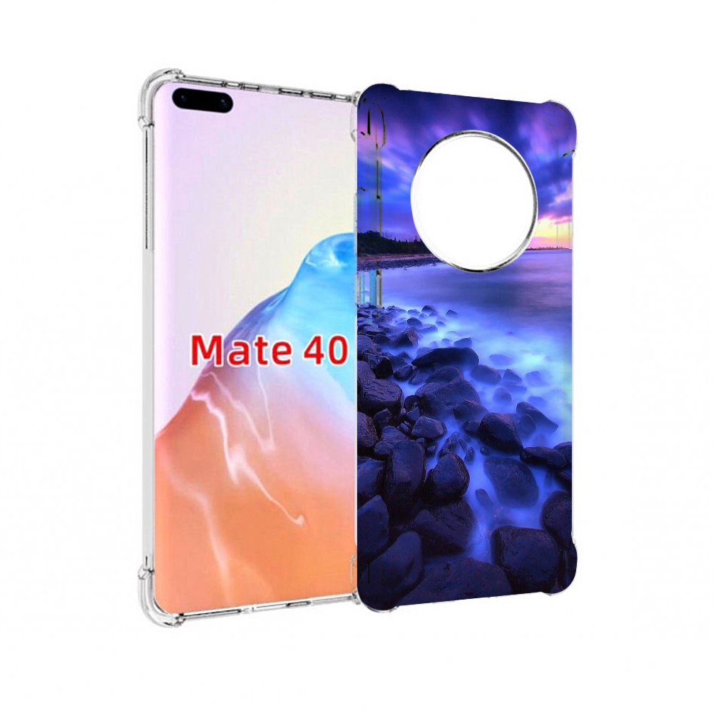 

Чехол MyPads Tocco для Huawei Mate 40 неоновый берег, Прозрачный, Tocco