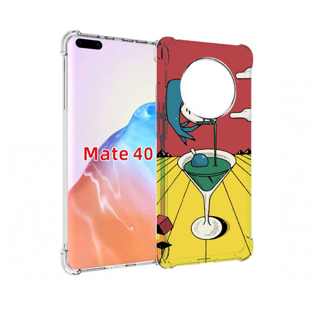 

Чехол MyPads Tocco для Huawei Mate 40 необычный напиток, Прозрачный, Tocco