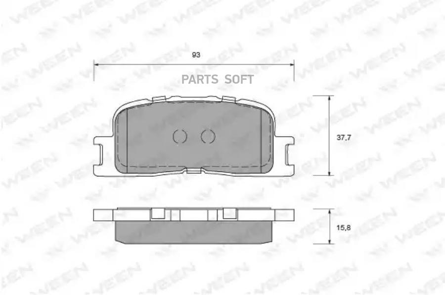 

Тормозные колодки дисковые задние TOYOTA Camry (V30), Highlander (U30), Wish, LEXUS WEEN 1