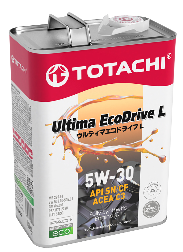 Моторное масло Totachi Ultima EcoDrive L Fully Synthetic SN/CF 5W30 4л