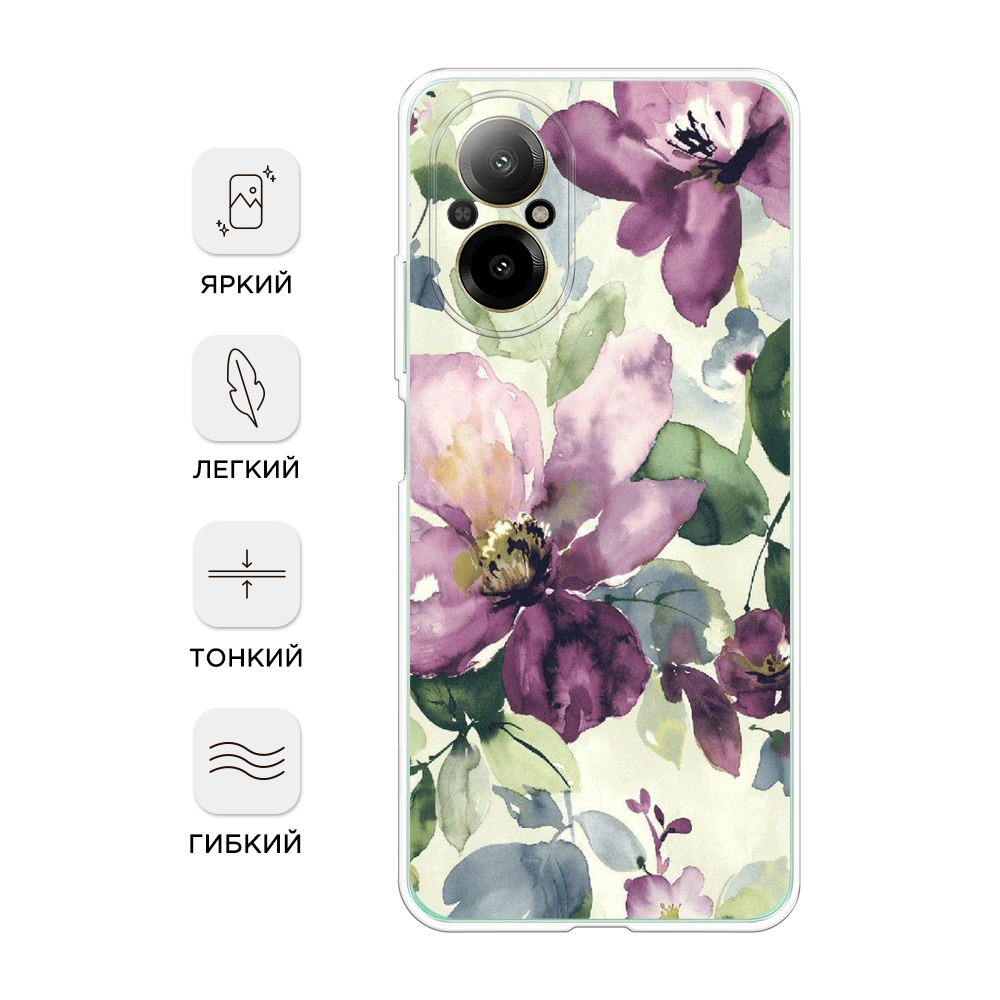 

Чехол Awog на Realme C67 4G "Сиреневые цветы-акварель", Фиолетовый, 2515750-1