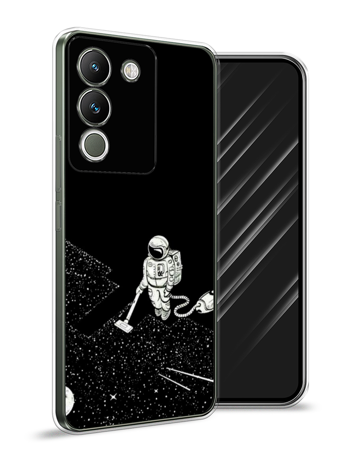

Чехол Awog на Vivo V29e 5G "Космонавт с пылесосом", Белый, 269650-1