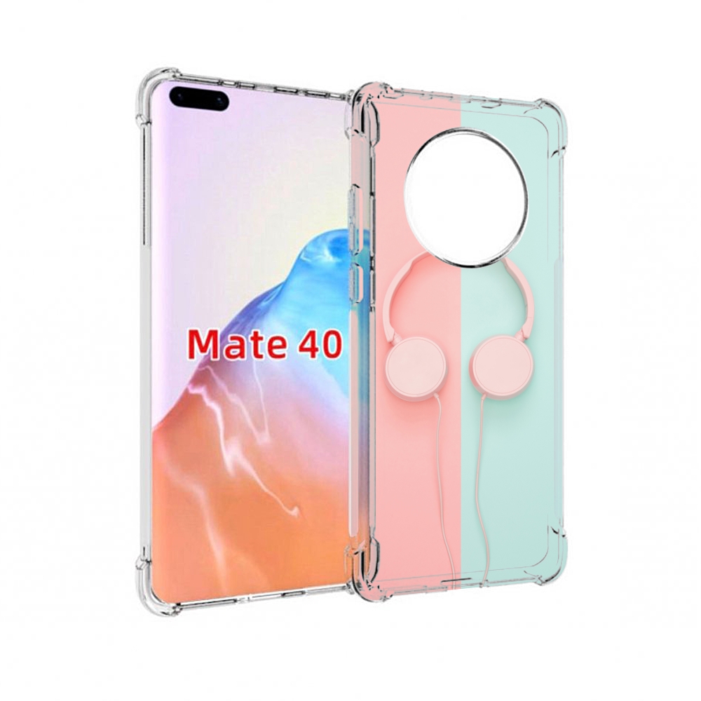 

Чехол MyPads Tocco для Huawei Mate 40 наушники-минимализм, Прозрачный, Tocco