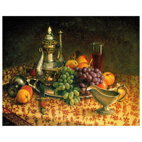 Картина по номерам 40*50 см ОСТРОВ СОКРОВИЩ Натюрморт с виноградом на подрамнике 662896