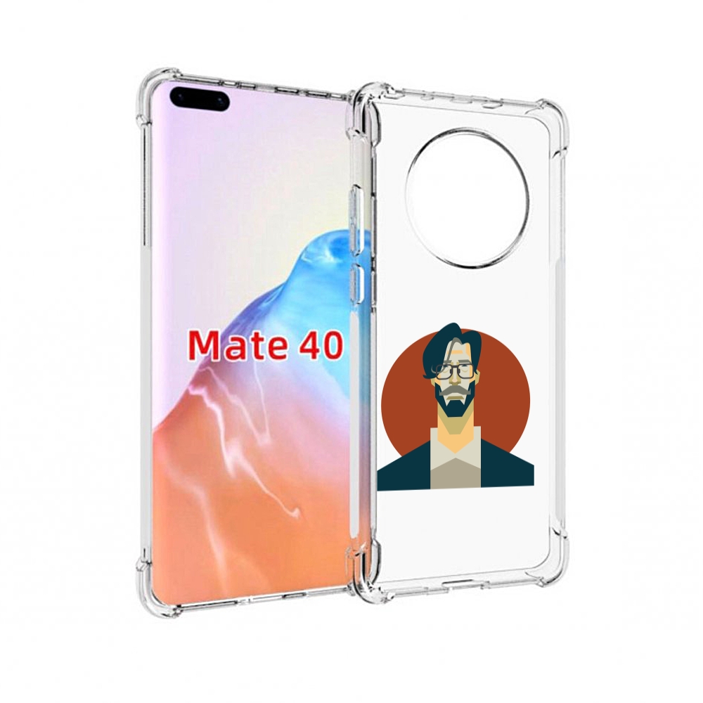 

Чехол MyPads Tocco для Huawei Mate 40 мужичек-в-очках, Прозрачный, Tocco