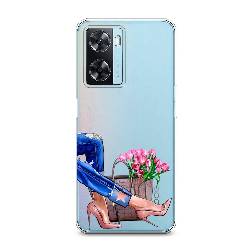 

Чехол Awog на Oppo A77 4G / Оппо А77 4G "Каблучки", Голубой;коричневый;розовый, 2511550-7