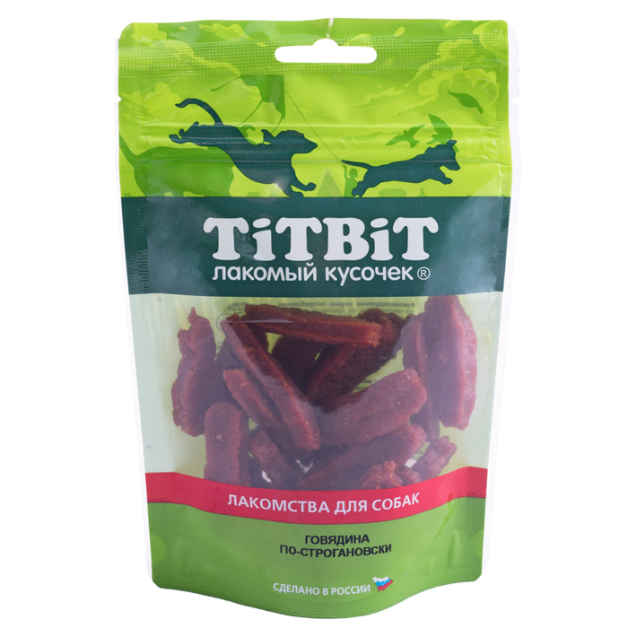 

Лакомство для собак TITBIT Золотая коллекция, говядина по-строгановски, 80г