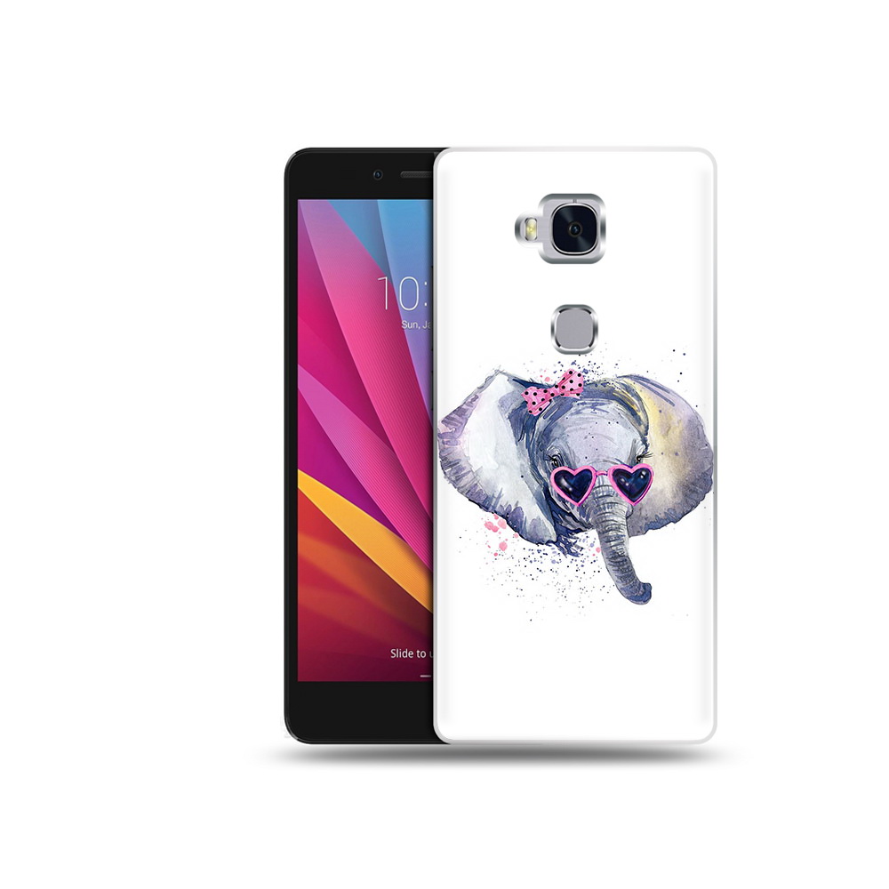 

Чехол MyPads Tocco для Honor 5X слоник в очках (PT24996.45.608), Прозрачный, Tocco