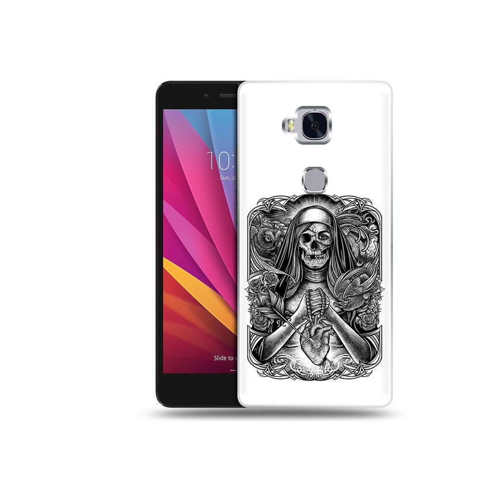 

Чехол MyPads Tocco для Honor 5X скелет с сердцем (PT24996.45.603), Прозрачный, Tocco
