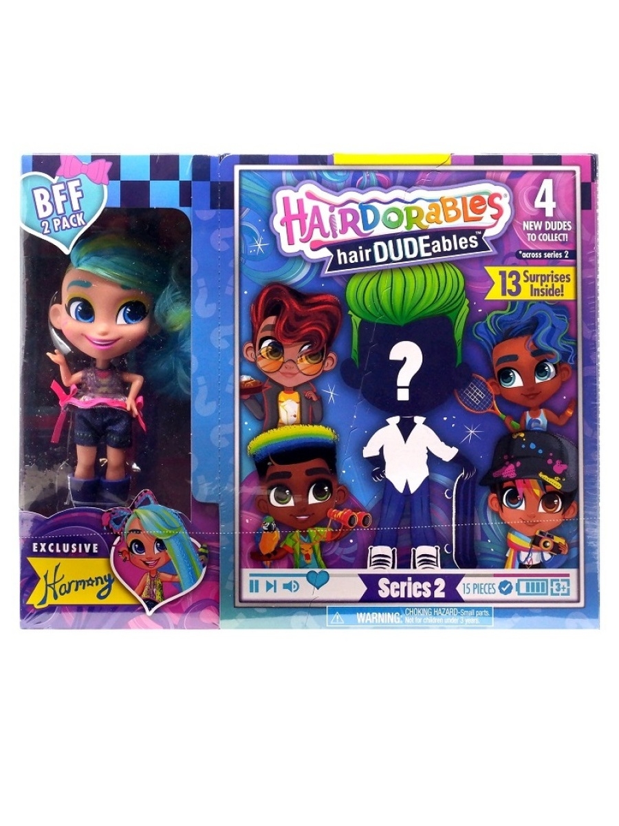 Кукла Hairdorables Harmony Мальчик и девочка Сладкая парочка 23775/23776