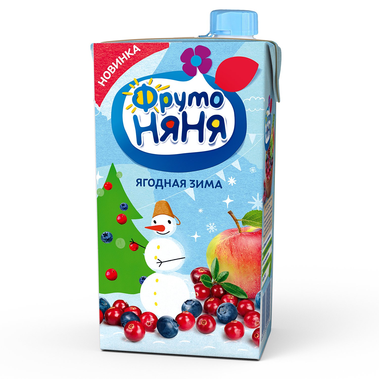 

ФрутоНяня Сок Ягодная зима (яблоко-черника-клюква-малина) с 3 лет, 500 мл, P055038