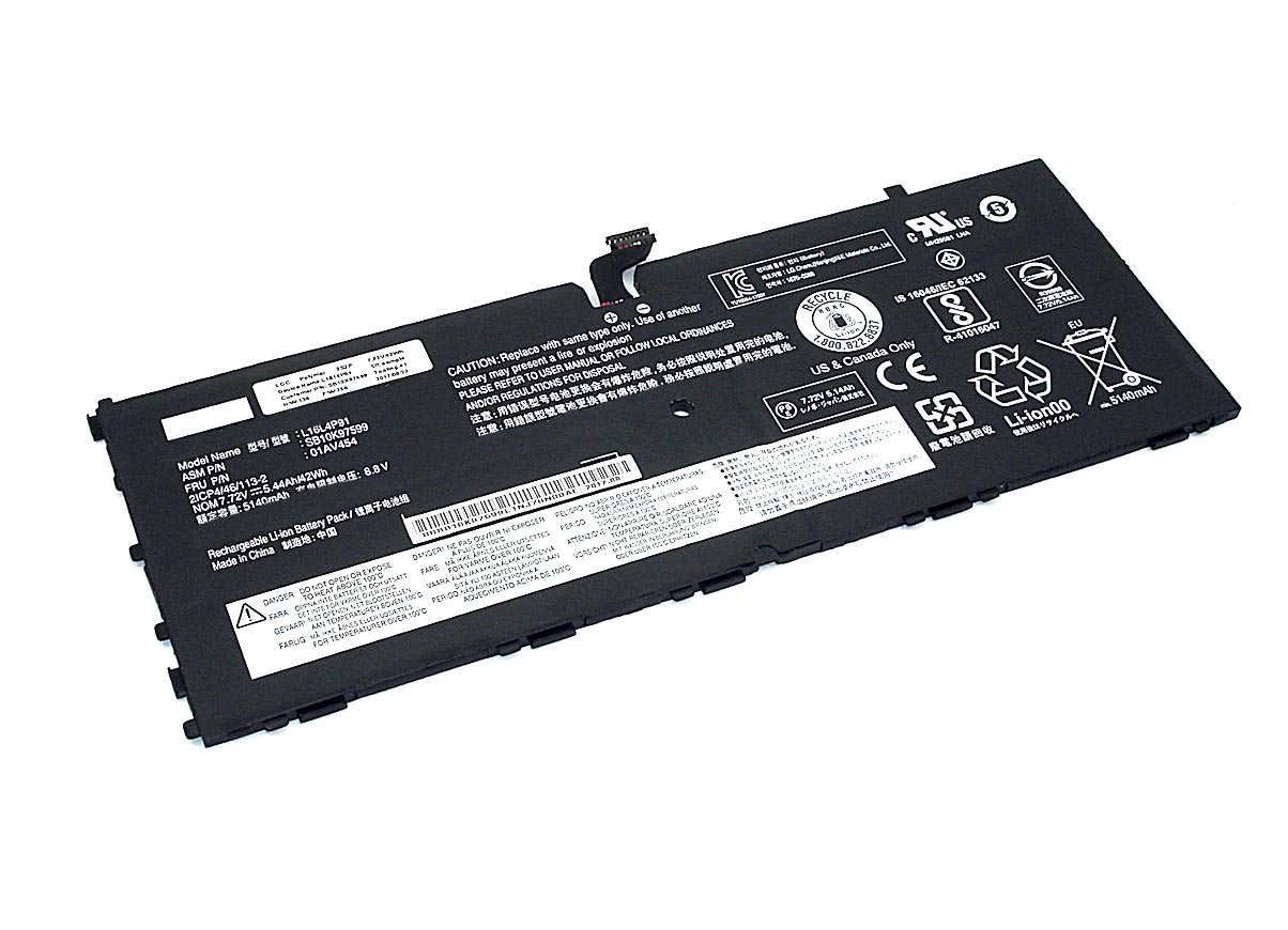 

Аккумуляторная батарея OEM для ноутбука Lenovo ThinkPad X1 Tablet Gen.3 (L16L4P91) 7.72V