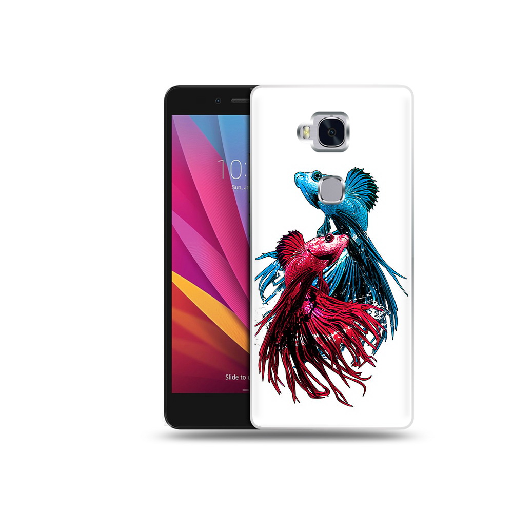 

Чехол MyPads Tocco для Honor 5X рыбы петушки (PT24996.45.592), Прозрачный, Tocco
