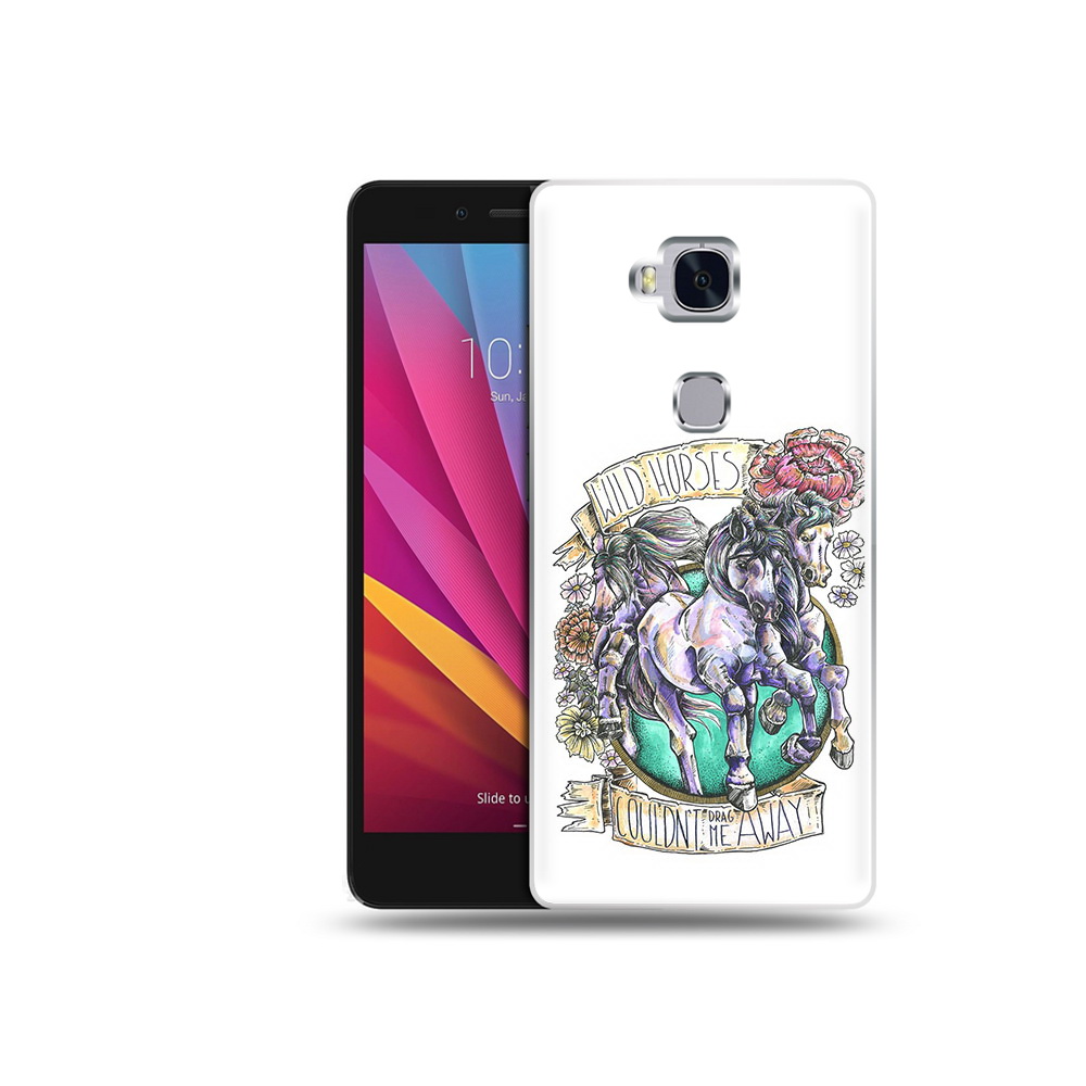 

Чехол MyPads Tocco для Honor 5X рисунок коней в цветах (PT24996.45.582), Прозрачный, Tocco