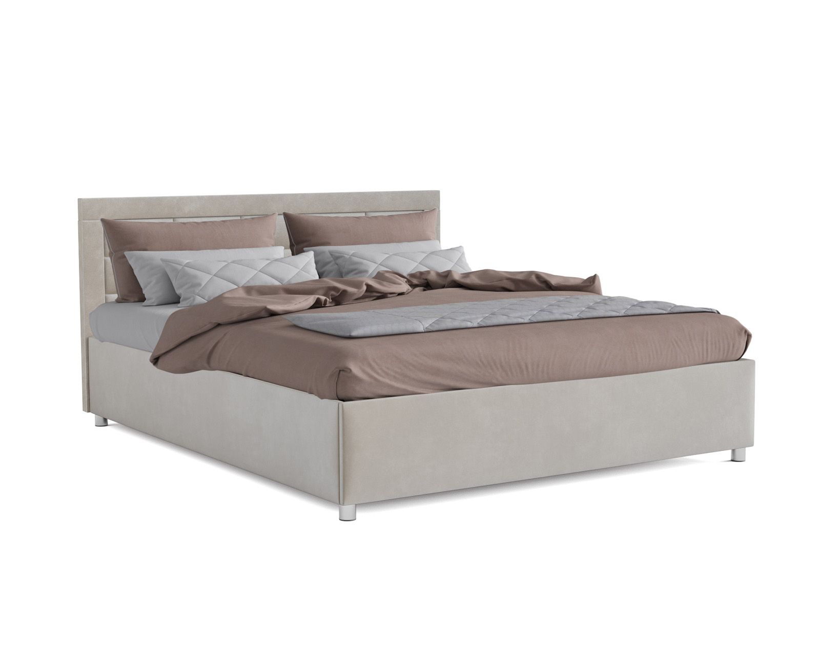 

Кровать  Mebel-ars Версаль с ПМ, 140х190, Бархат бежевый / STAR VELVET 6 BEIGE, Версаль