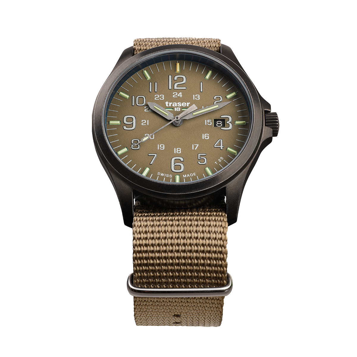 Наручные часы мужские Traser P67 OFFICER PRO GUNMETAL KHAKI 108631 коричневые