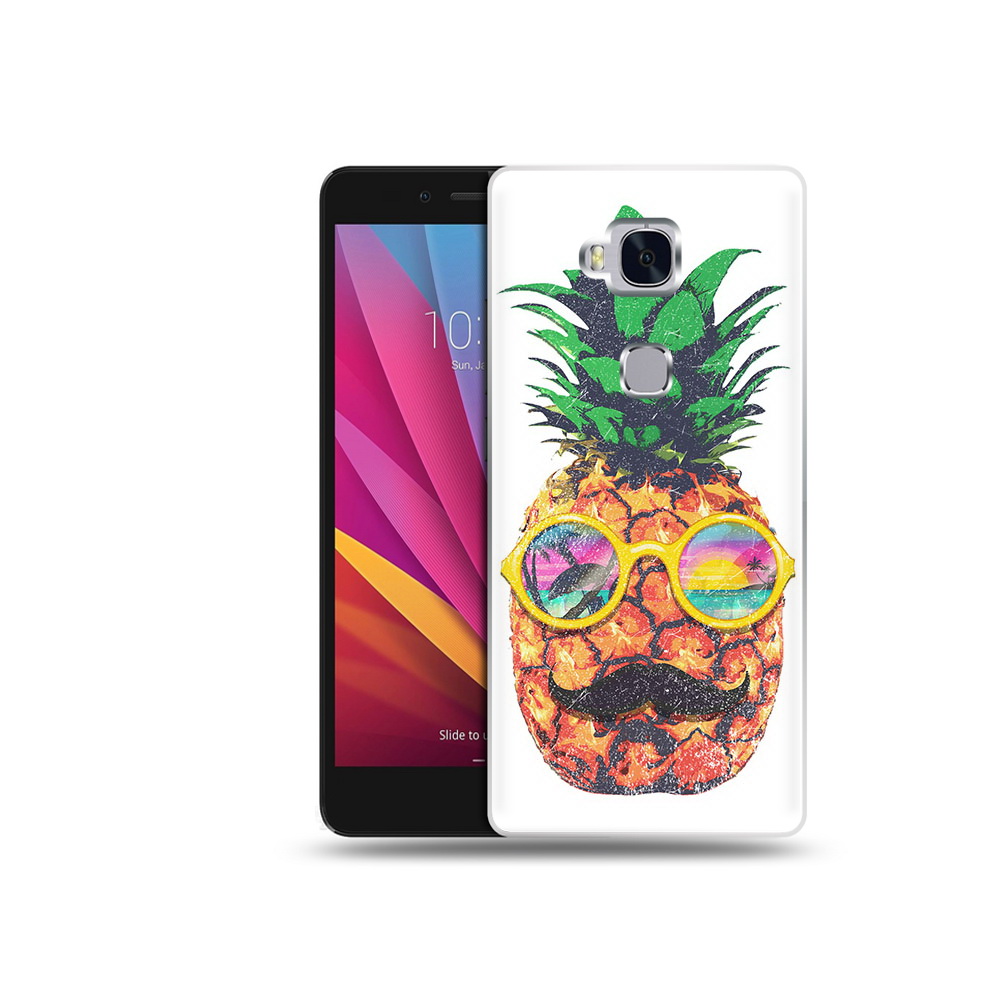 

Чехол MyPads Tocco для Honor 5X прикольный ананас с лицом (PT24996.45.556), Прозрачный, Tocco