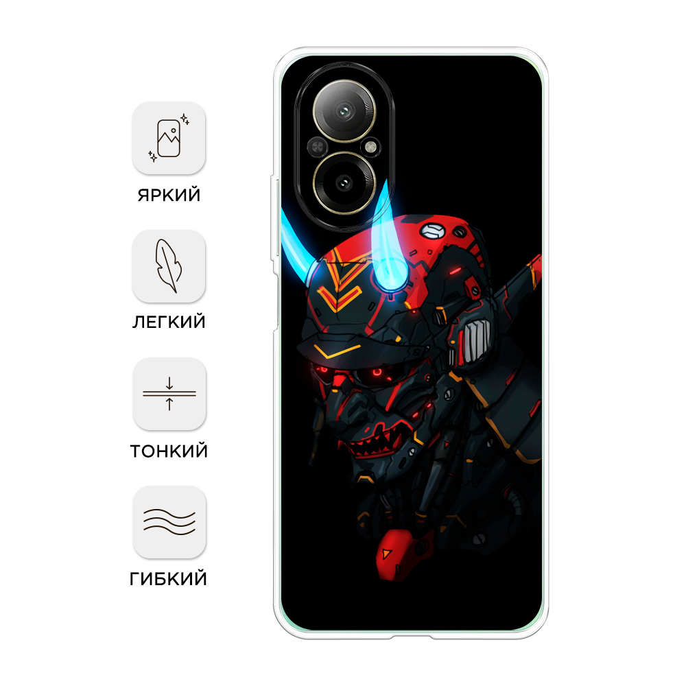 

Чехол Awog на Realme C67 4G "Неоновый самурай", Черный;красный;голубой, 2515750-1