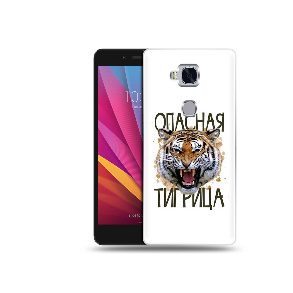 

Чехол MyPads Tocco для Honor 5X опасная тигрица (PT24996.45.527), Прозрачный, Tocco
