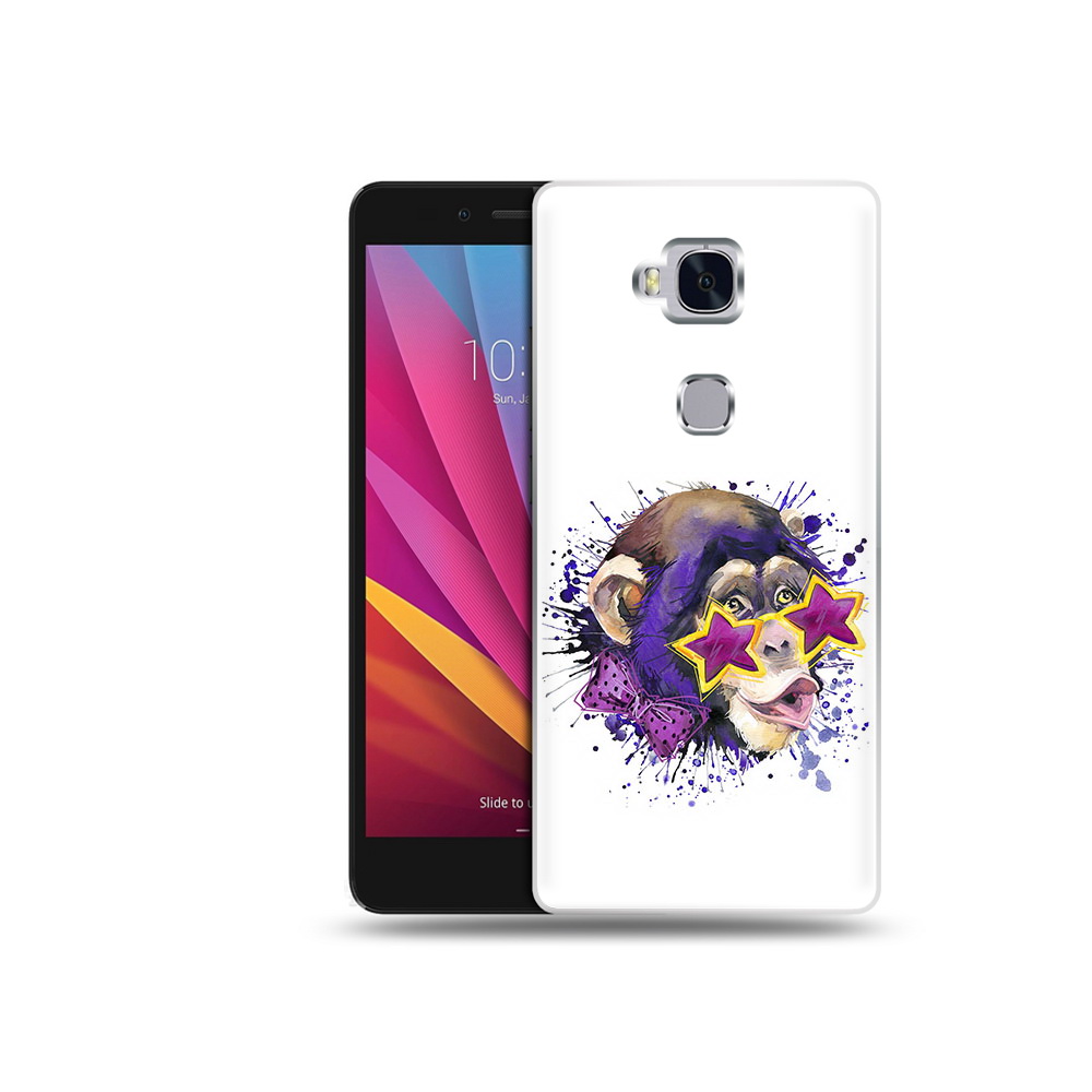 

Чехол MyPads Tocco для Honor 5X обезьяна в очках (PT24996.45.524), Прозрачный, Tocco