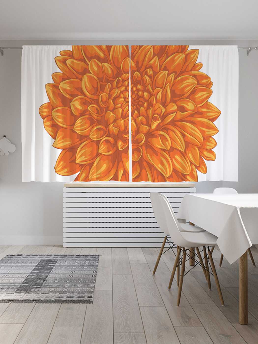 

Шторы JoyArty с фотопечатью "Цветочная жара" из сатена, 290х180 см, Цветочная жара