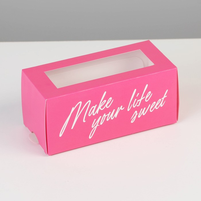 

Коробка для макарун Sweet,12 ×5.5 × 5.5 см, Коллекция упаковки "Послание"