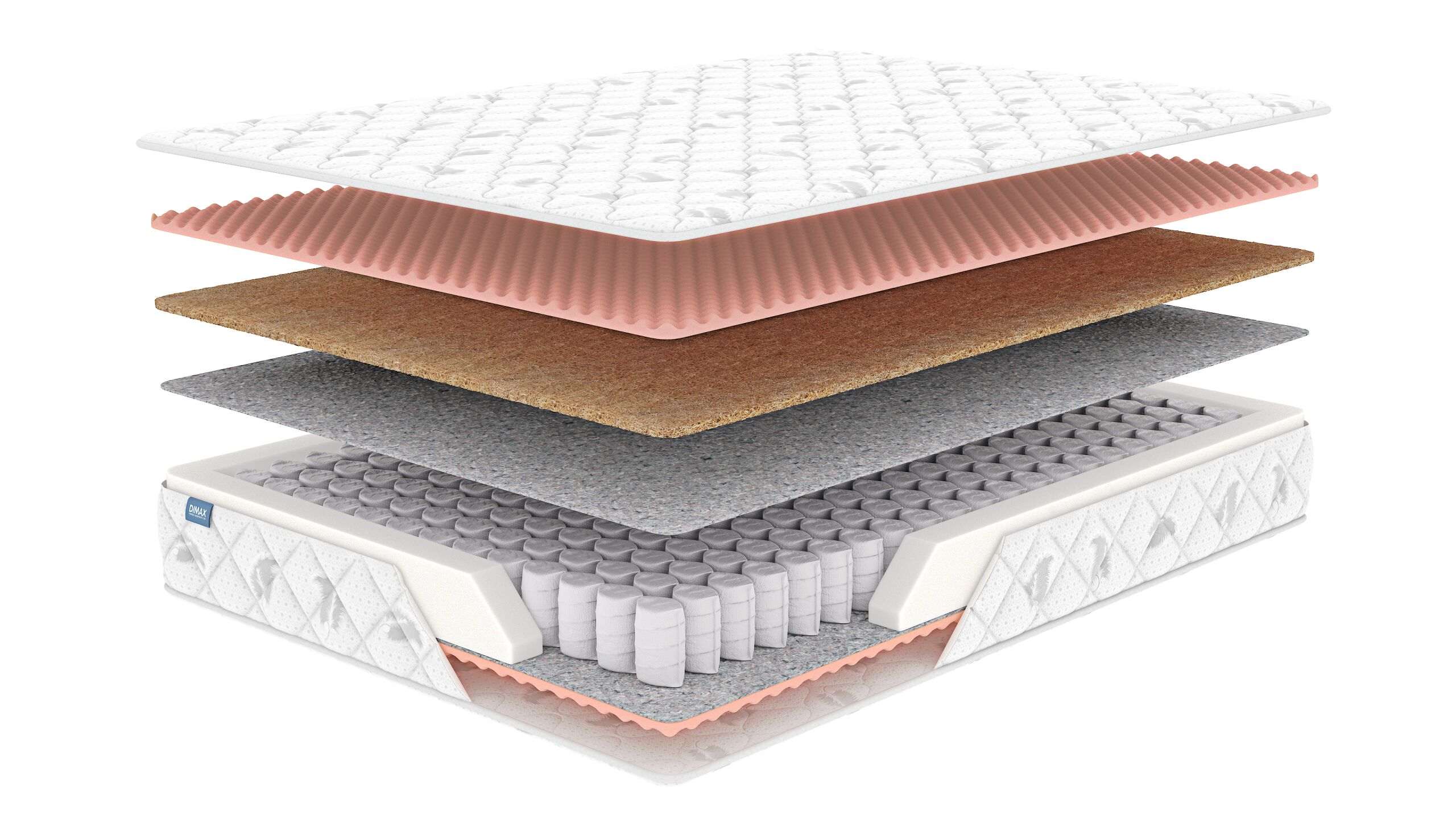 

Матрас Dimax Оптима Массаж 2 120х210, Бежевый;белый;серый;серебристый, Оптима Массаж 2