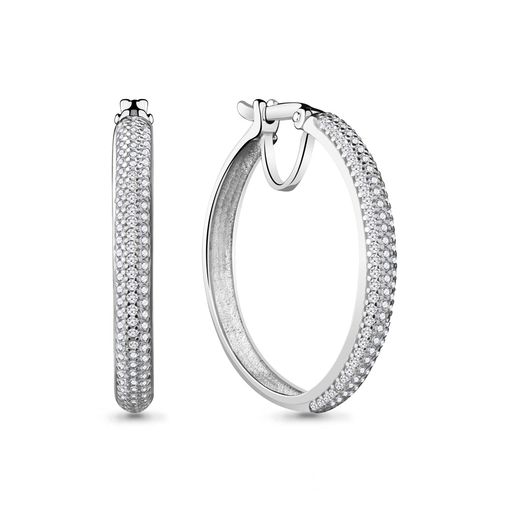 

Серьги из серебра с фианитом Aquamarine 42436А_925_р, 42436А_925_р