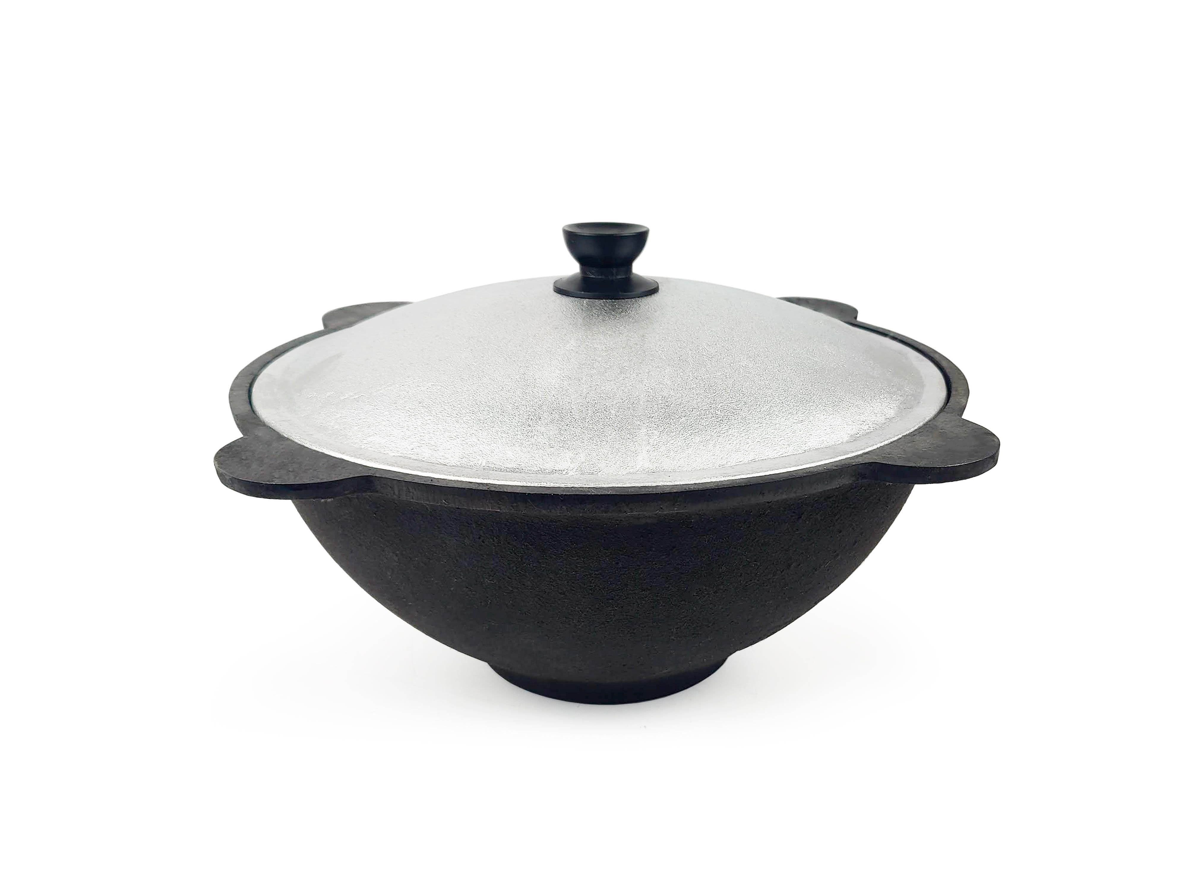 Узбекский чугунный казан BARAKA 12 л. с плоским дном BRA-12PL