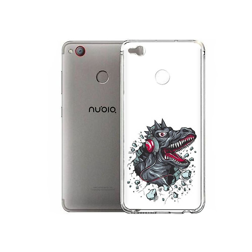 

Чехол MyPads Tocco для ZTE Nubia Z11 Mini Нарисованный динозавр в наушниках, Tocco