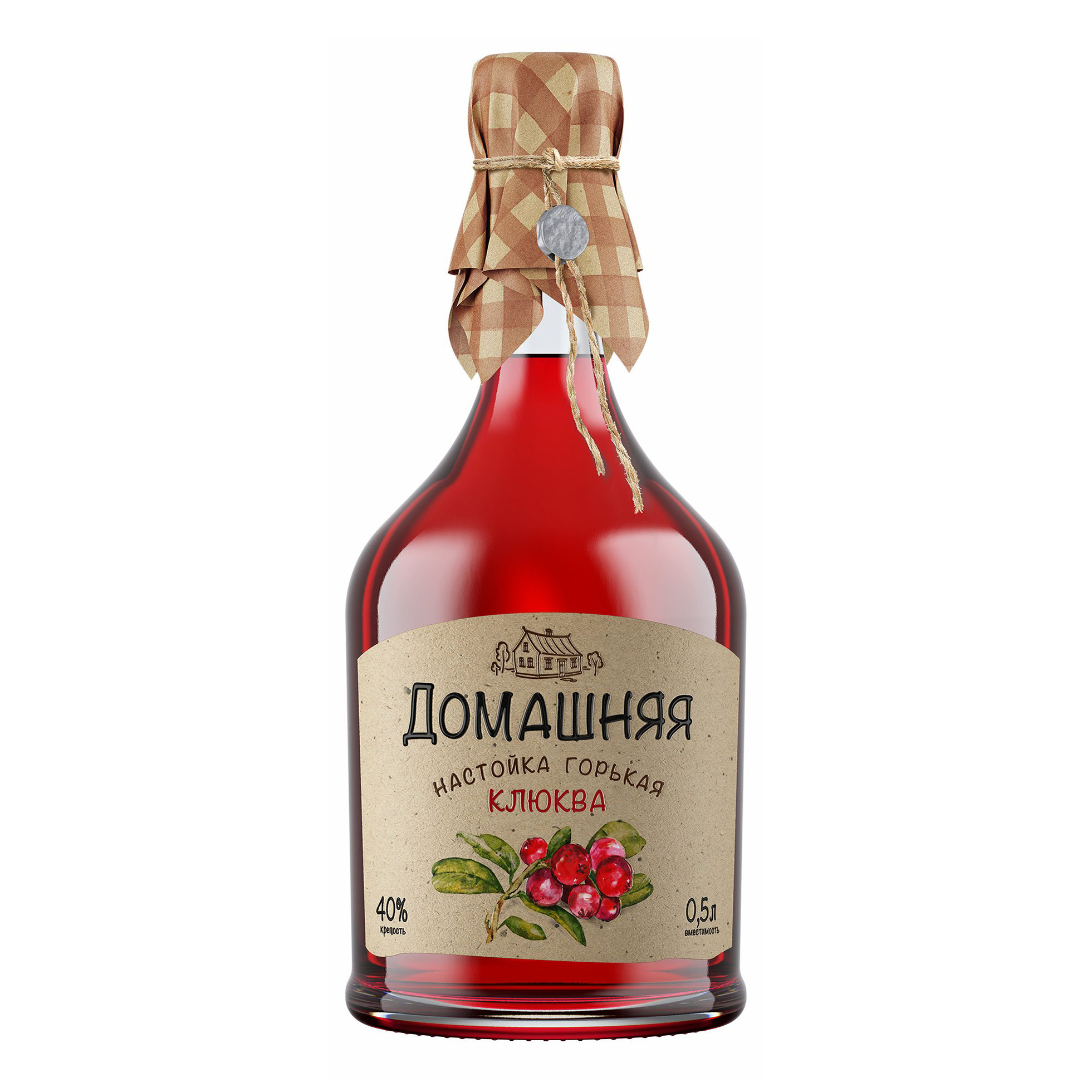 

Настойка Домашняя Клюква ягодная 40% 0,5 л