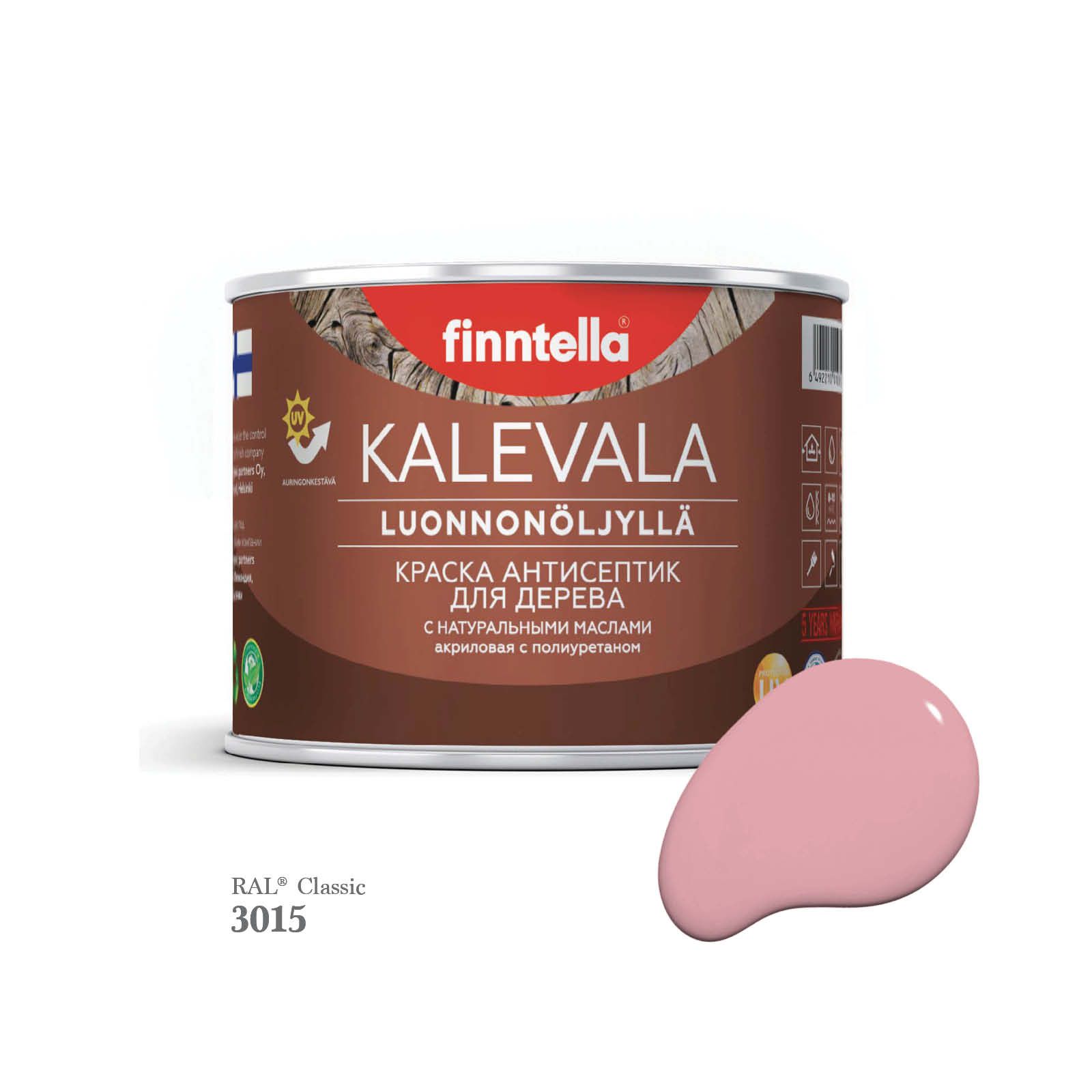 

Краска для деревянных фасадов FINNTELLA KALEVALA, RAL 3015 Светло-розовый, 0,45л, Kalevala-1