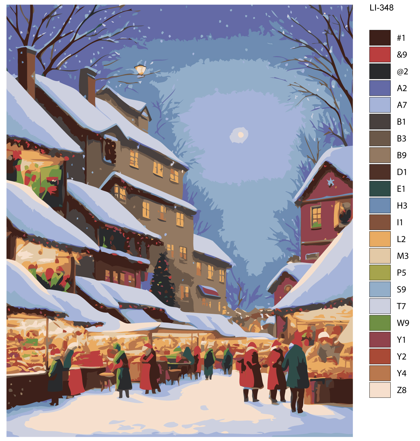 

Картина по номерам, Живопись по номерам, 48 x 60, LI-348, зима