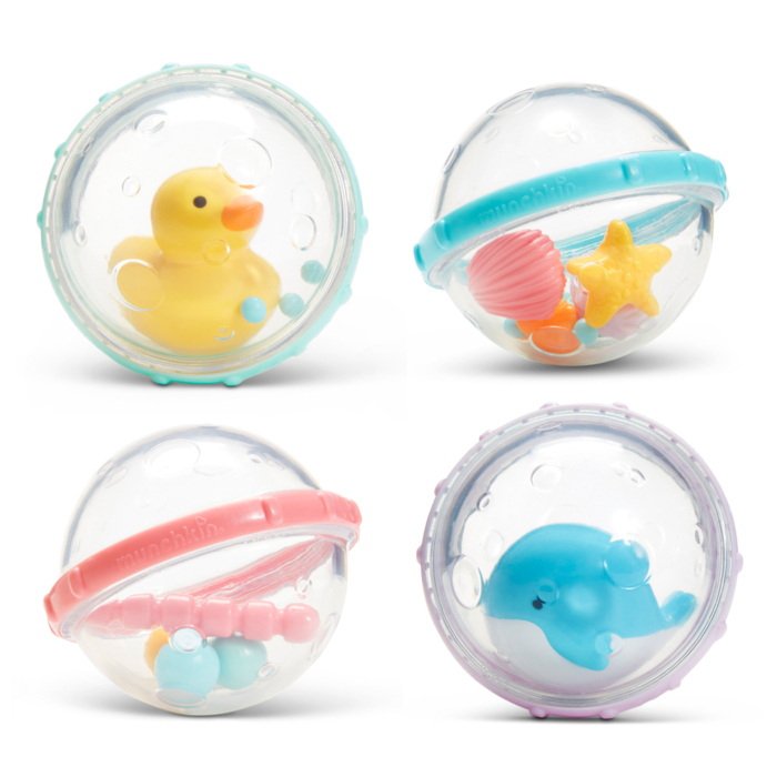 Игрушка для ванны Munchkin Пузыри-поплавки 4шт 4+ munchkin игрушка для ванны пузыри поплавки кит 2 шт