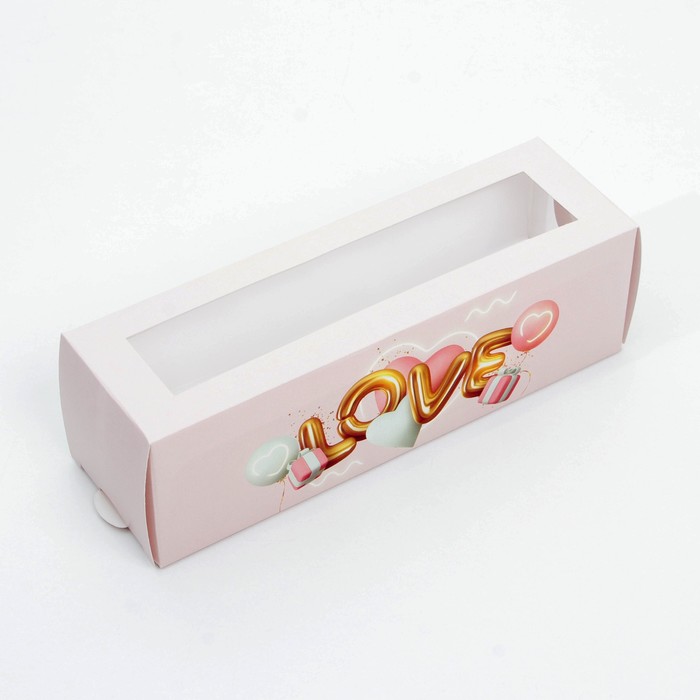 

Коробка для макарун Love, 18 х 5.5 х 5.5 см, Подарочная упаковка 14 февраля