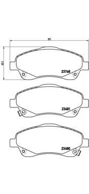 

Комплект тормозных колодок Brembo P83046