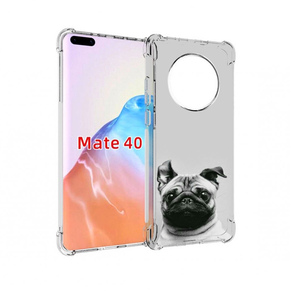 

Чехол MyPads Tocco для Huawei Mate 40 мопс, Прозрачный, Tocco
