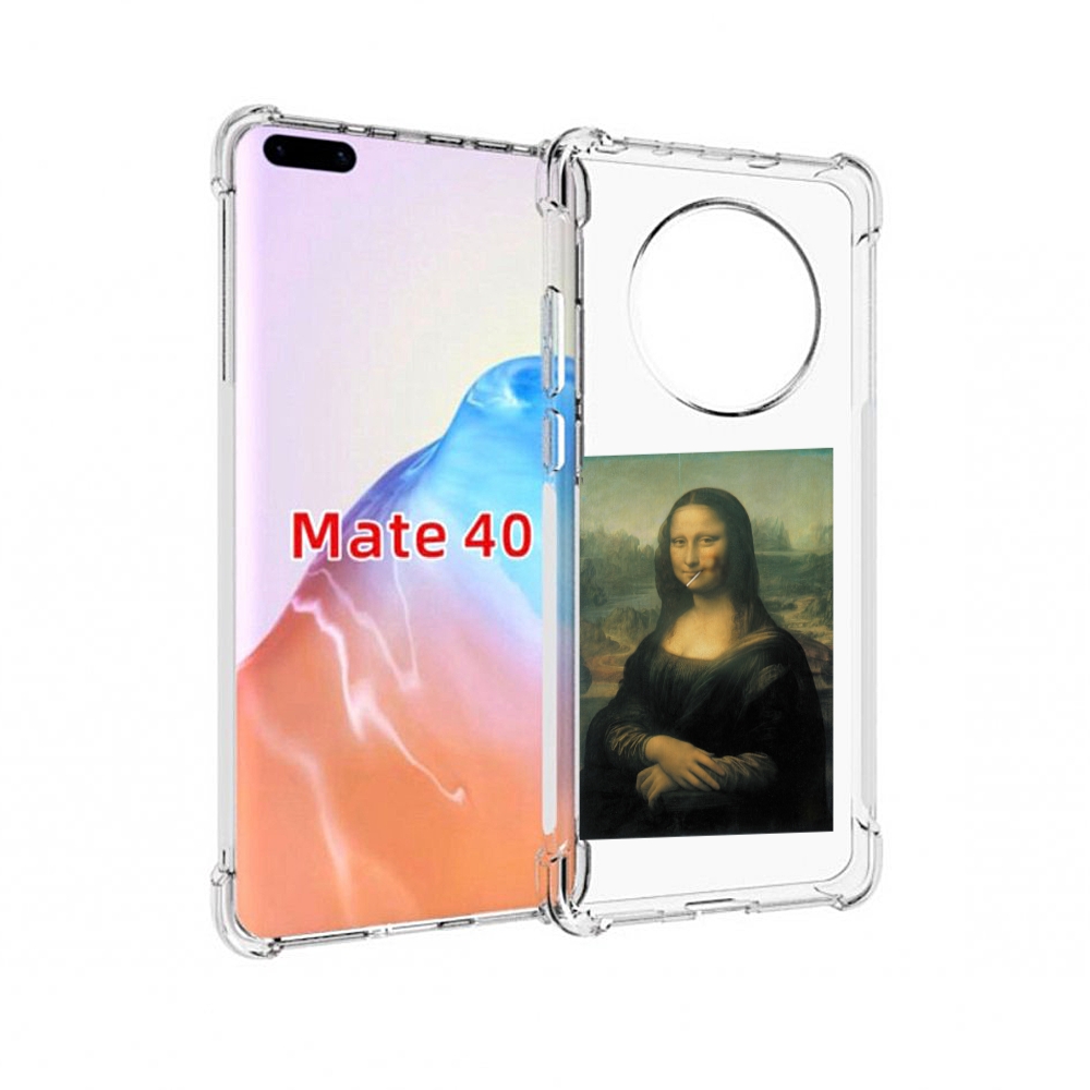 

Чехол MyPads Tocco для Huawei Mate 40 монализа-с-чупачупсом, Прозрачный, Tocco