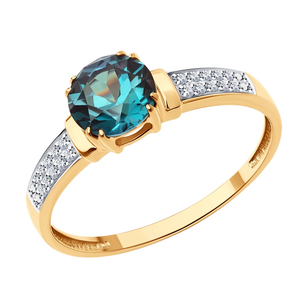 

Кольцо из красного золота р. 17,5 Diamant 51-210-02350-1, бриллиант, 51-210-02350-1