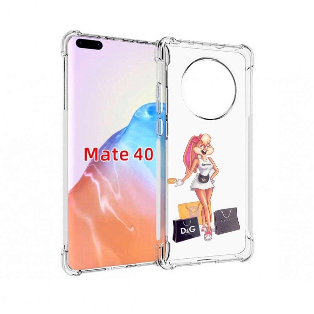 

Чехол MyPads Tocco для Huawei Mate 40 модница-зайка женский, Прозрачный, Tocco