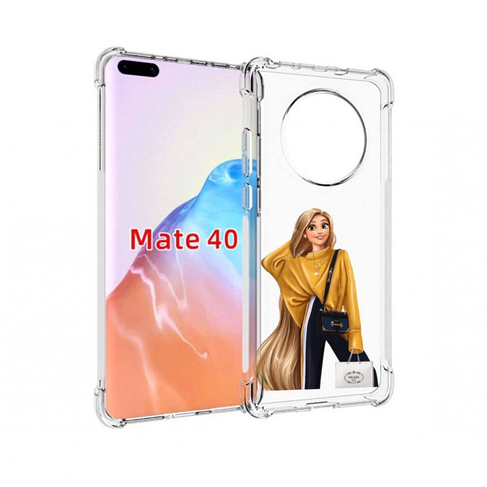 

Чехол MyPads Tocco для Huawei Mate 40 модная-рапунсель женский, Прозрачный, Tocco
