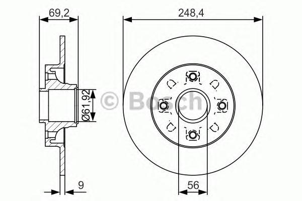 

Тормозной диск Bosch комплект 1 шт. 0986479S43