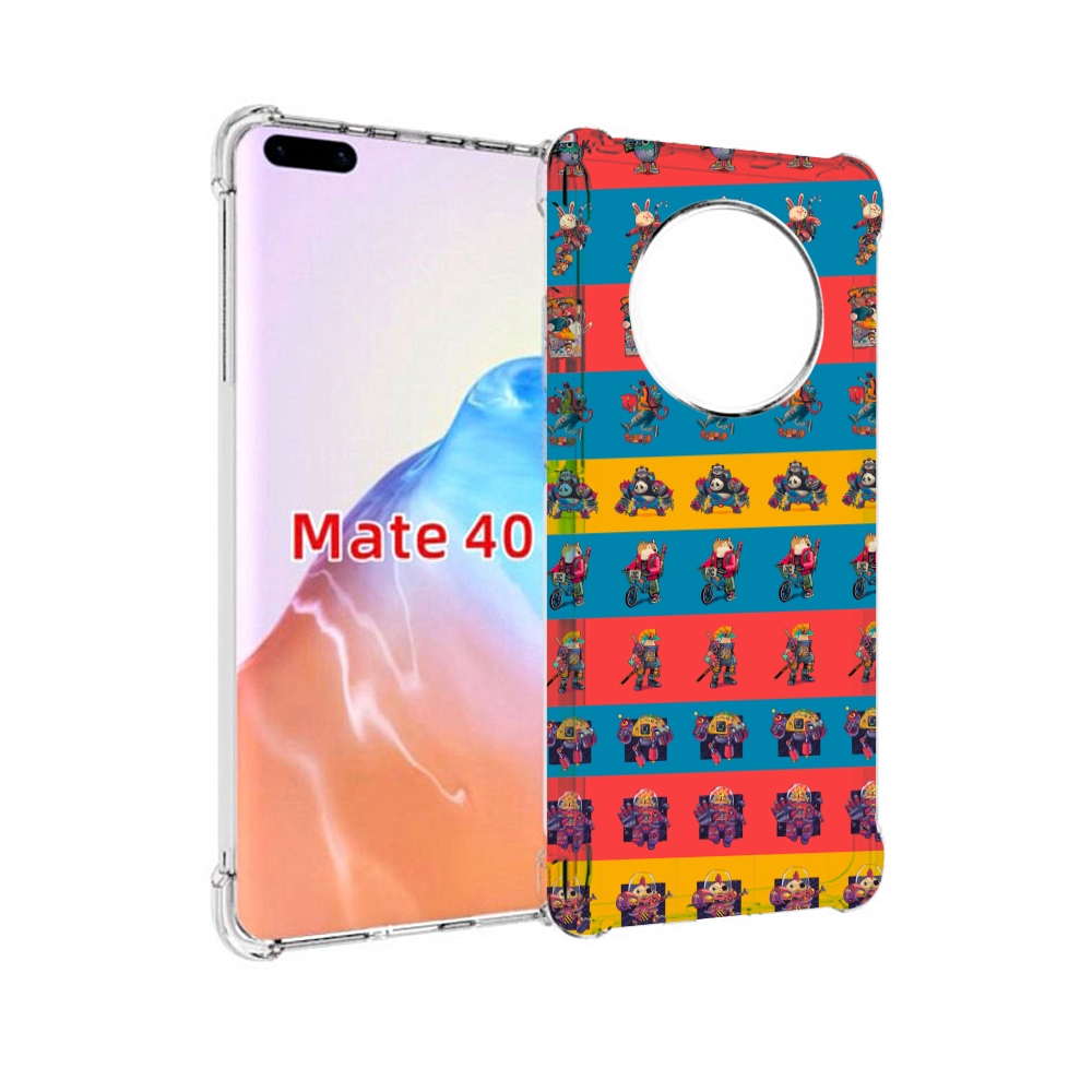 

Чехол MyPads Tocco для Huawei Mate 40 много стикеров, Прозрачный, Tocco