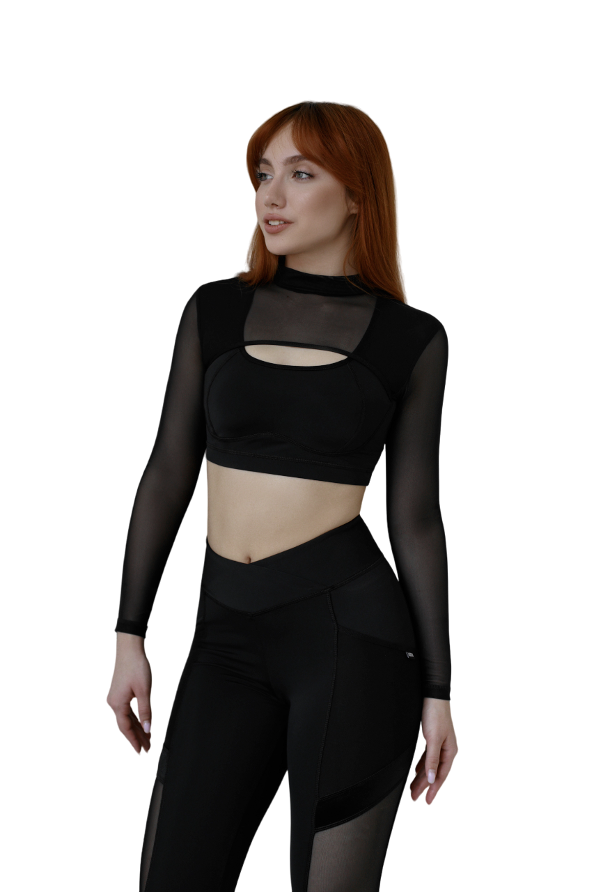 Лонгслив женский BODY ICON RS-4007 черный XS